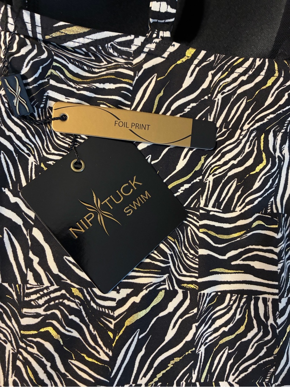 Nip Tuck Swim Size 8 Womens Animal Print One Piece Swimsuit MultifitCup NWT/0213 - Picture 6 of 11